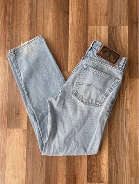 Vintage Armani Jeans 32x32 Made USA Light Wash Denim 90s Giorgio Armani
